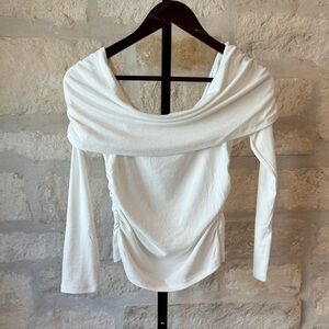 Chic Off-Shoulder White Blouse